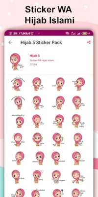 Sticker WA Hijab Islami android App screenshot 1