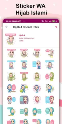 Sticker WA Hijab Islami android App screenshot 2