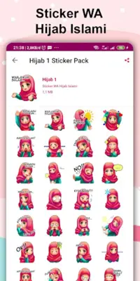 Sticker WA Hijab Islami android App screenshot 3