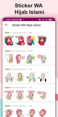 Sticker WA Hijab Islami android App screenshot 5